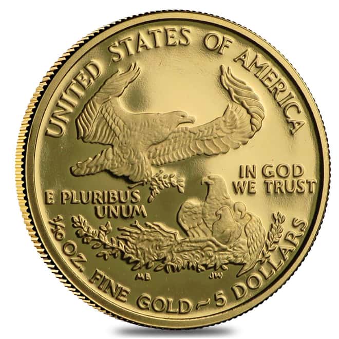 2005-W 1/10 oz $5 Proof Gold American Eagle (w/Box & COA)