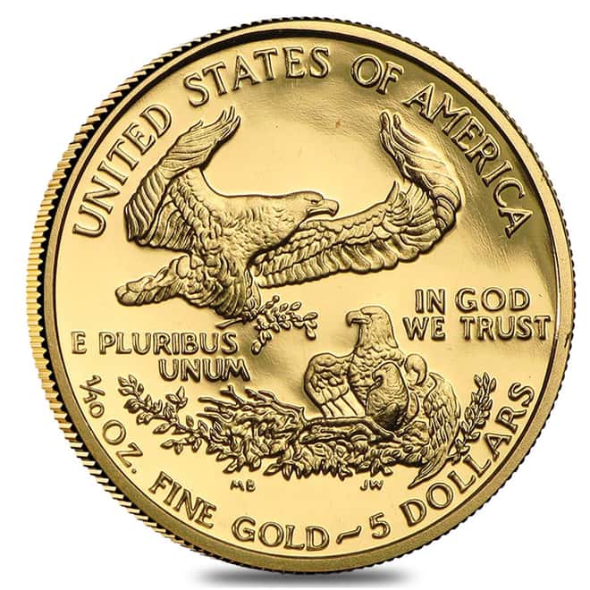 1993-P 1/10 oz $5 Proof Gold American Eagle (w/Box & COA)