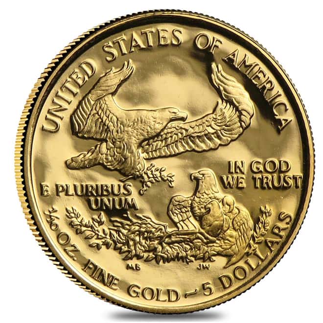 1989-P 1/10 oz $5 Proof Gold Eagle (W/COA & Box)