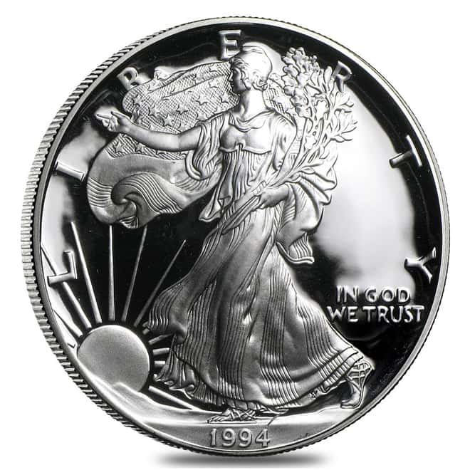 1994-P 1 oz Proof Silver American Eagle (w/Box & COA)