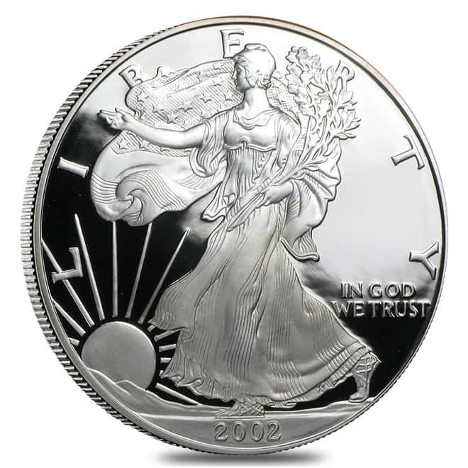 2002-W 1 oz Proof Silver American Eagle (w/Box & COA)