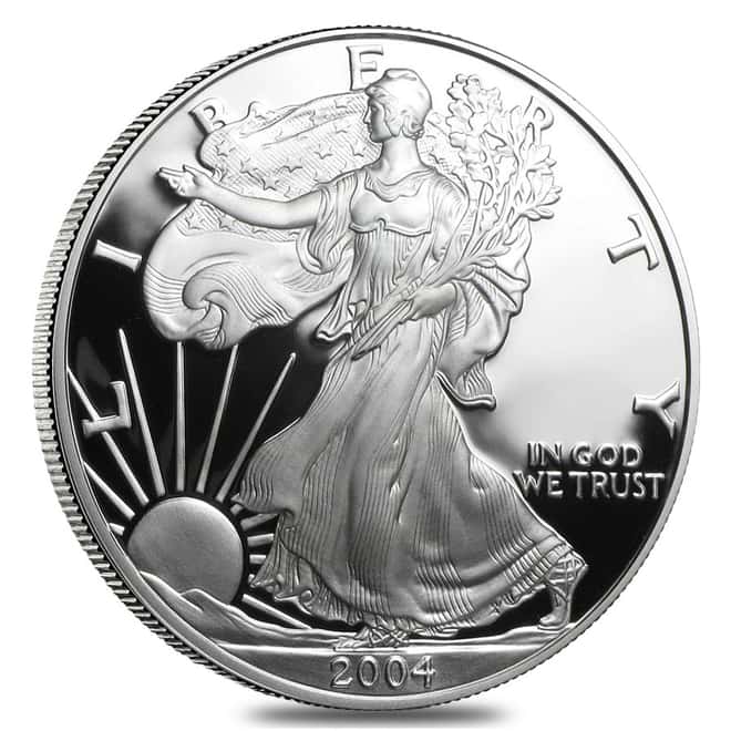2004-W 1 oz Proof Silver American Eagle (w/Box & COA)