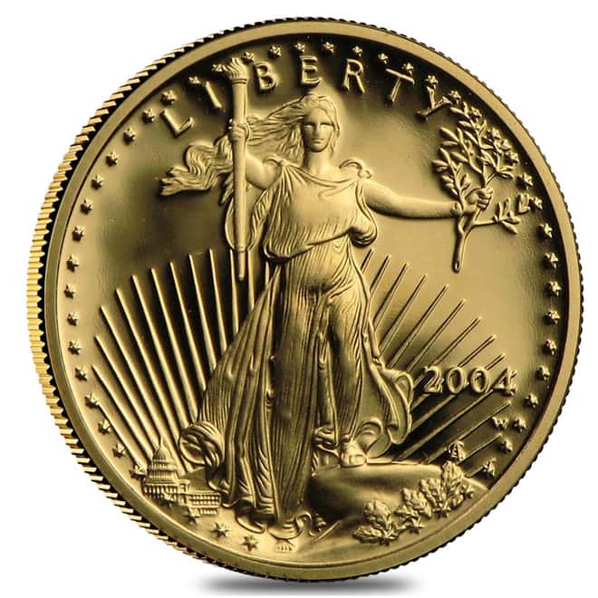 2004-W 1/10 oz $5 Proof Gold American Eagle (w/Box & COA)