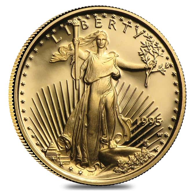 1995-W 1/10 oz $5 Proof Gold American Eagle (w/Box & COA)