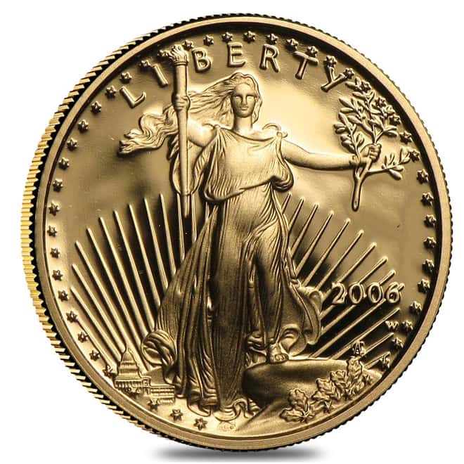 2006-W 1/10 oz $5 Proof Gold Eagle (w/Box & COA)