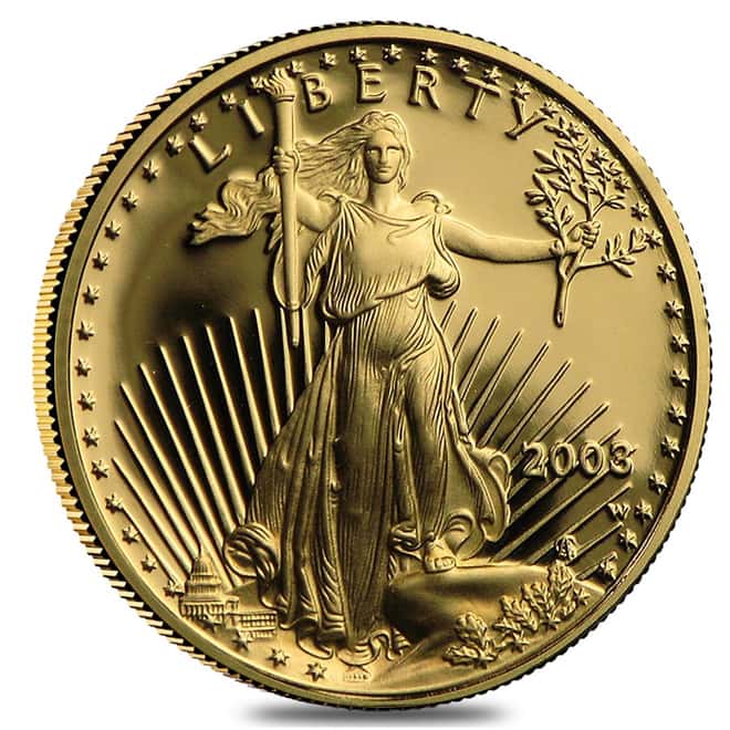 2003-W 1/10 oz $5 Proof Gold American Eagle (w/Box & COA)