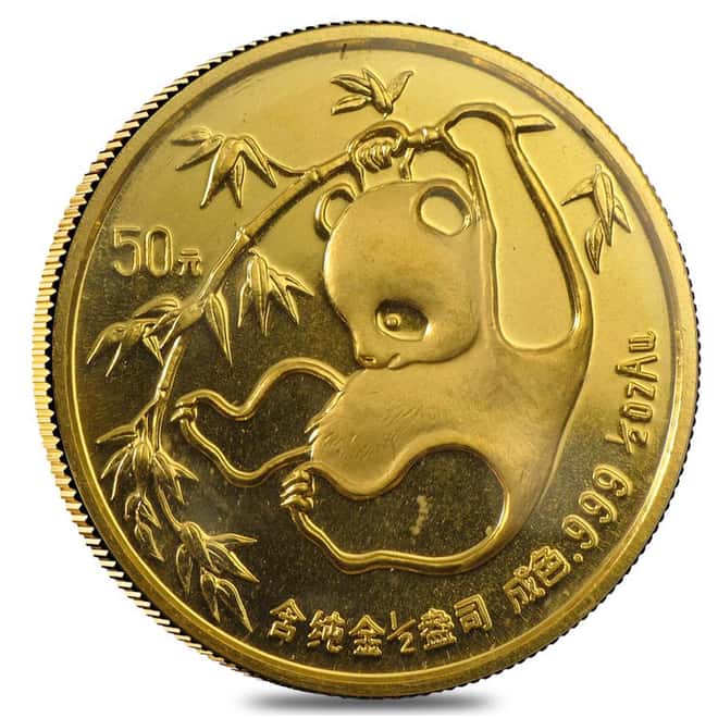 1985 1/2 oz Chinese Gold Panda 50 Yuan BU (Sealed)