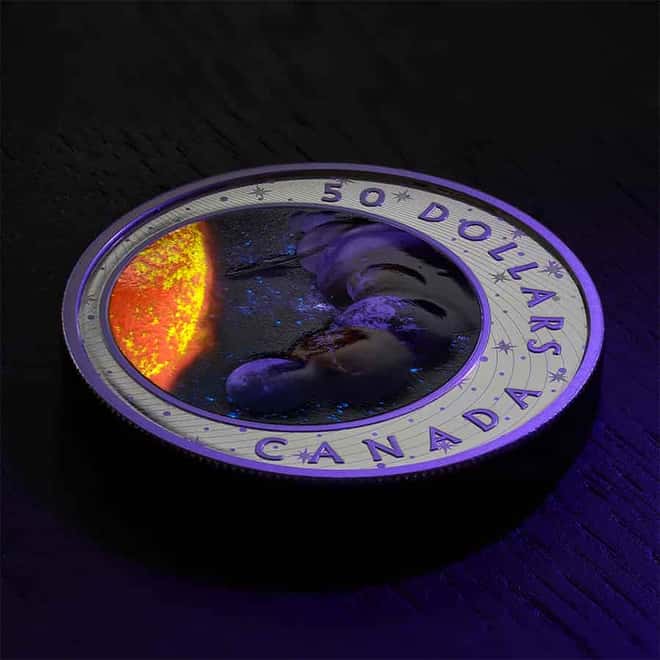 2021 Canada 5 oz The Solar System Colorized Proof Silver Coin .9999 Fine (w/Box & COA)