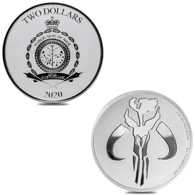 2020 Niue 1 oz Star Wars Mandalorian Mythosaur Silver Coin BU
