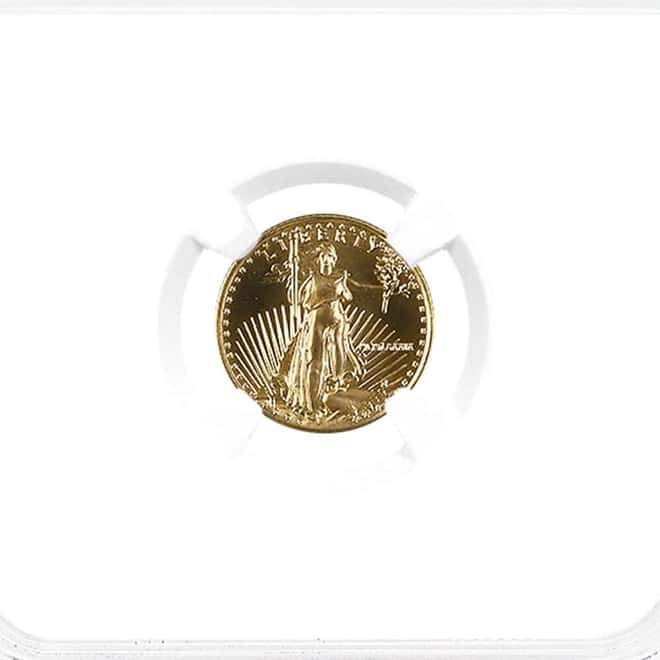 1989 1/10 oz $5 Gold American Eagle NGC MS 70
