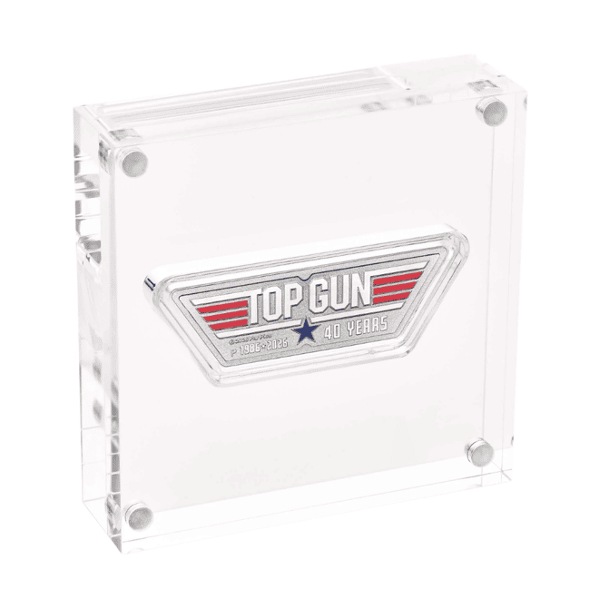2026 1 oz 40 Years of Top Gun Colorized Logo-Shaped Silver Coin Perth Mint