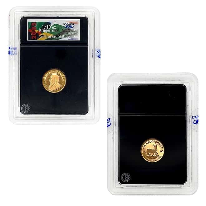 2005 South Africa 1.85 oz Proof Gold Krugerrand 4-Coin Set First Strike (w/Box & COA)