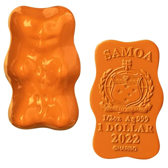2022 Samoa 3 oz Silver HARIBO Goldbears 100th Ann. 6-Coin Set .999 Fine (w/Box & COA)