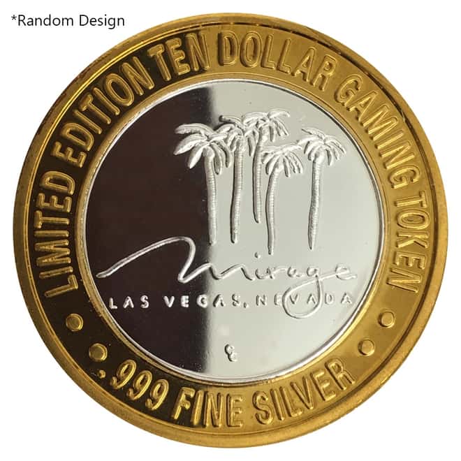0.6 oz $10 Gaming Token .999 Fine Silver (Random Design)