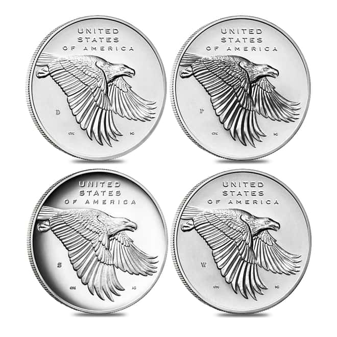 2017 American Liberty 225th Anniversary Silver 4 Four-Medal Set (w/Box and COA) - P/S/W/D US Mint