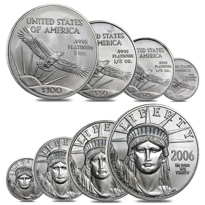 2006 Platinum American Eagle (Statue of Liberty) - 4 coin year set  