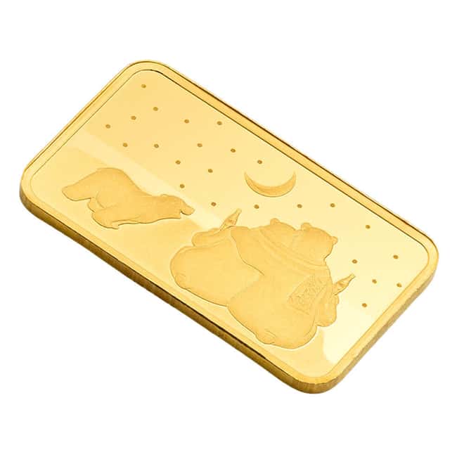 5 Gram PAMP Suisse Coca-Cola® Holiday Polar Bears Gold Bar (Northern Lights Assay)