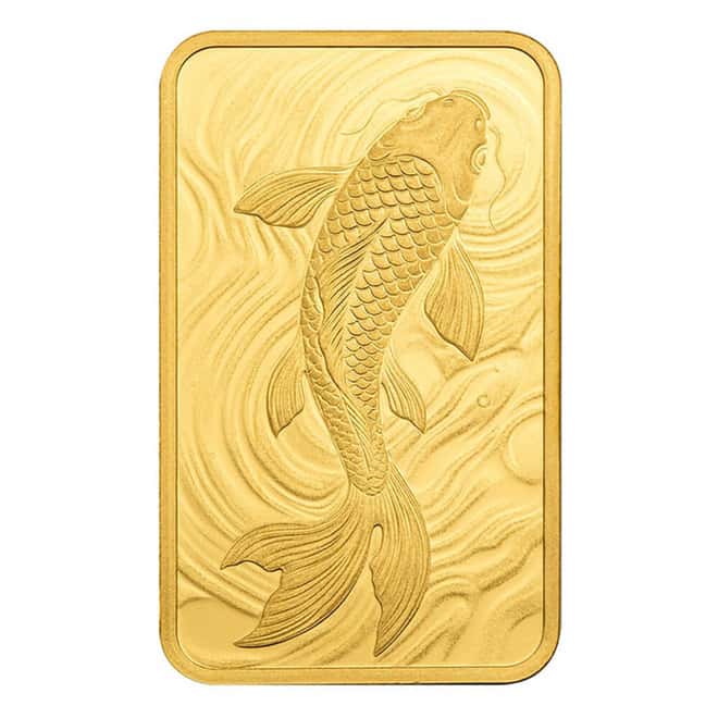5 Gram PAMP Suisse Koi Fish Gold Bar .9999 Fine (in Assay)