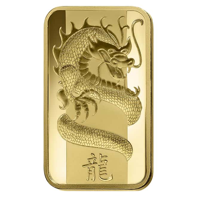 5 Gram PAMP Suisse Year of the Dragon Gold Bar (in Assay)