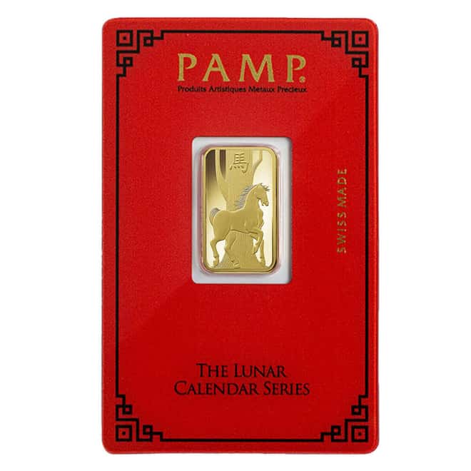 5 Gram PAMP Suisse Year of the Horse Gold Bar (in Assay)
