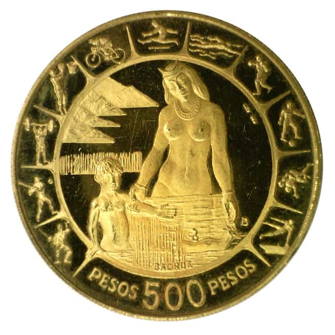 Colombia 1971 Pan American Games 4 piece Gold Set RARE 1.3686 oz Fine Gold