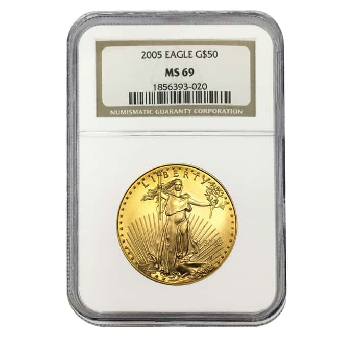 2005 1.85 oz Gold American Eagle 4-coin Set NGC MS 69