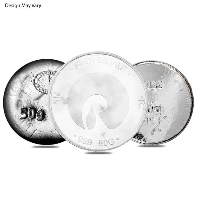 50 gram Silver Generic Round .999 Fine