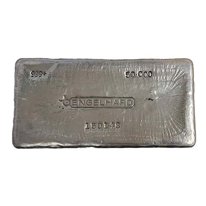 50 oz Engelhard Canada Bull Logo Silver Bar .999+ Fine (1st Series)