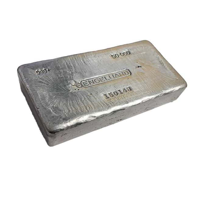 50 oz Engelhard Canada Bull Logo Silver Bar .999+ Fine (1st Series)