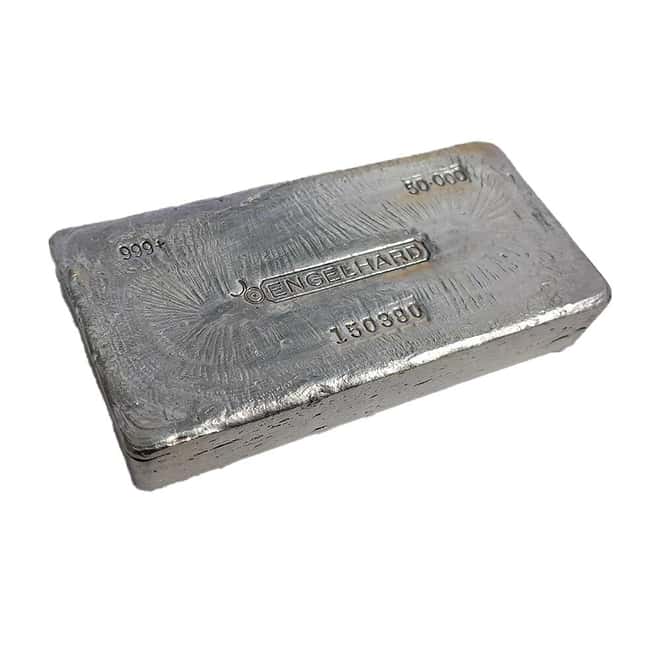 50 oz Engelhard Canada Bull Logo Silver Bar .999+ Fine (1st Series)