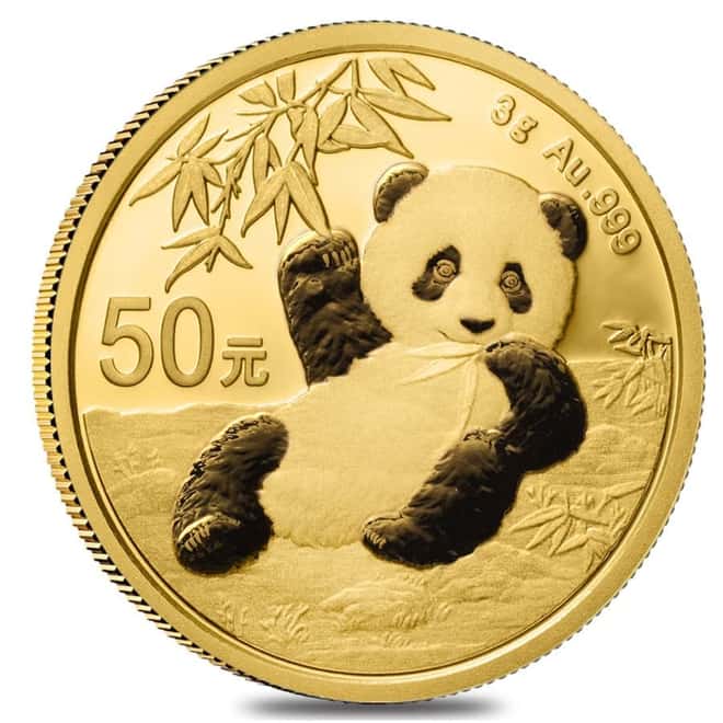 2020 3 Gram Chinese Gold Panda 50 Yuan .999 Fine BU (Sealed)