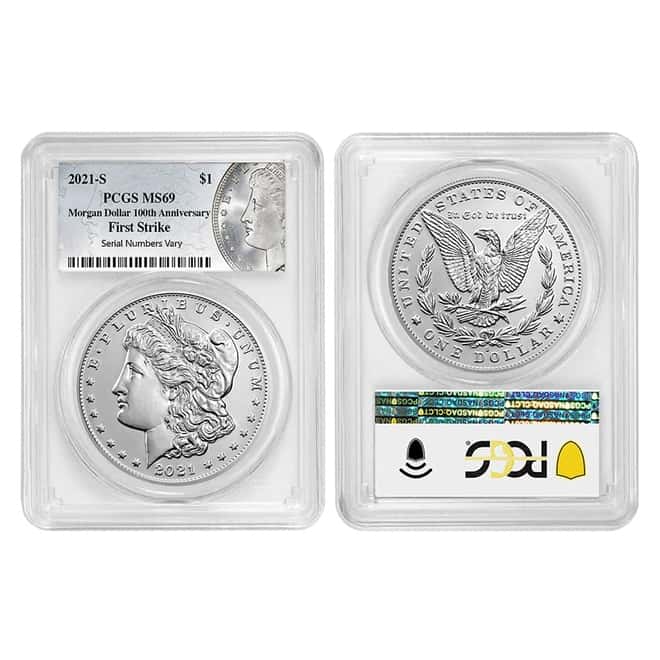 2021 Morgan / Peace Silver Dollar Centennial 6-Coin Set PCGS MS 69 FS (Morgan/Peace Label)
