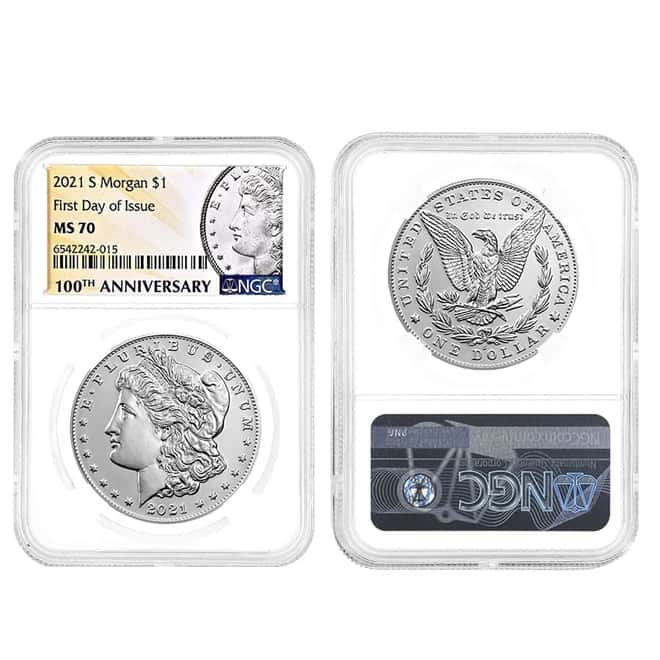 2021 Morgan / Peace Silver Dollar Centennial 6-Coin Set NGC MS 70 FDOI (Morgan/Peace Label)