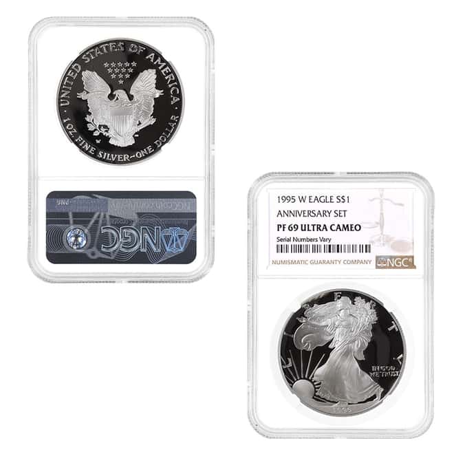 1995 W Proof Gold / Silver American Eagle NGC PF 69 UC 5-Coin Set (w/Box & COA)