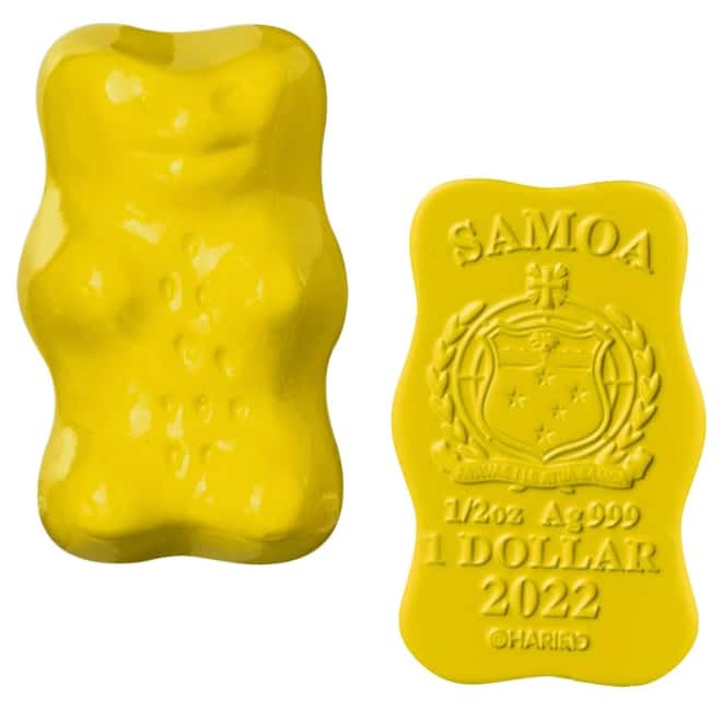 2022 Samoa 3 oz Silver HARIBO Goldbears 100th Ann. 6-Coin Set .999 Fine (w/Box & COA)