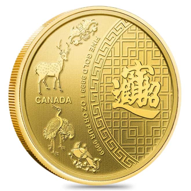 Five Blessings 2014 1 oz Gold Canadian Coin 