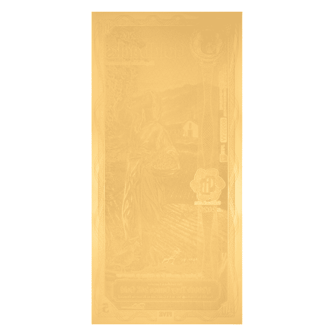 5 California Goldback 1/200 oz 24K Gold Foil Aurum Note