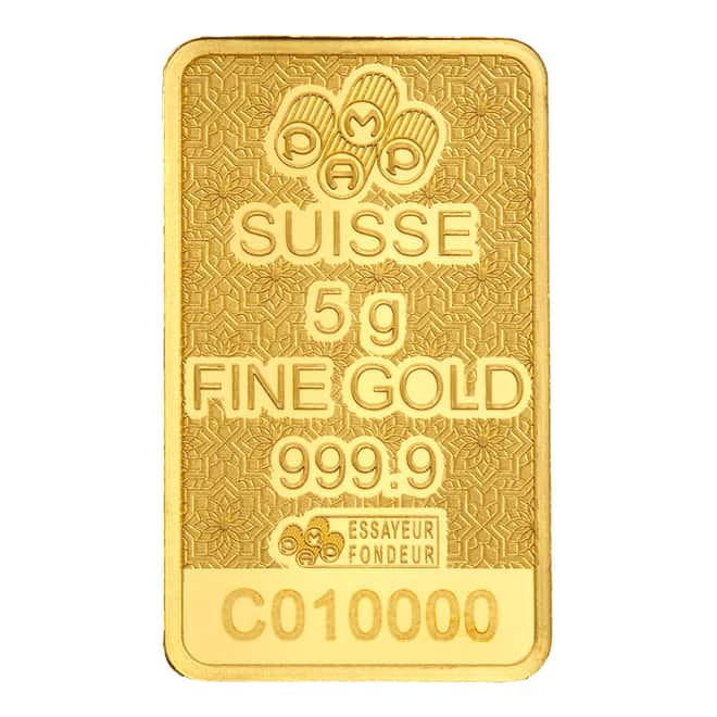 5 Gram PAMP Suisse Arabian Camel Gold Bar .9999 Fine (w/ Frame)