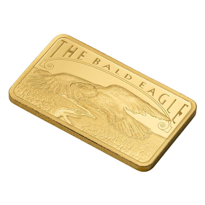 5 Gram PAMP Suisse Bald Eagle Gold Bar .9999 Fine (in Assay)