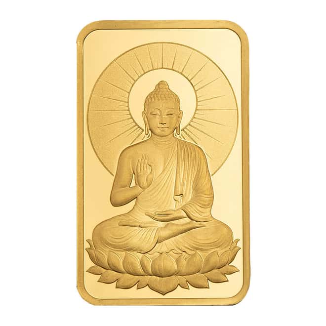5 Gram PAMP Suisse Buddha Gold Bar .9999 Fine (in Assay)