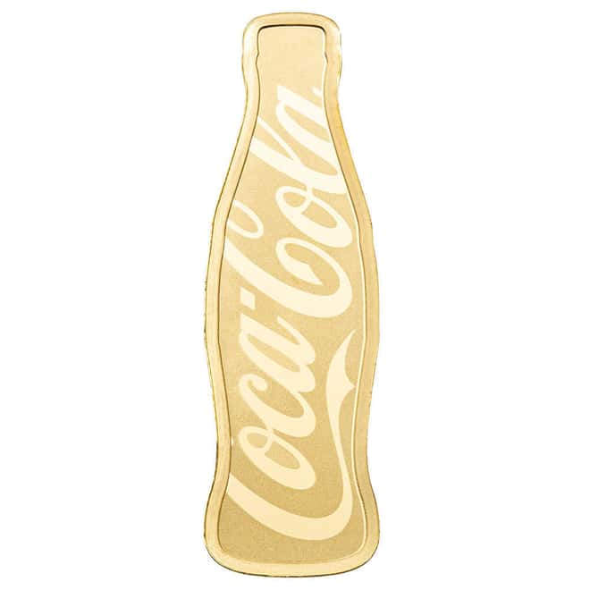 5 Gram PAMP Suisse Coca-Cola® 140 Years Shaped Gold Coin (in Assay)