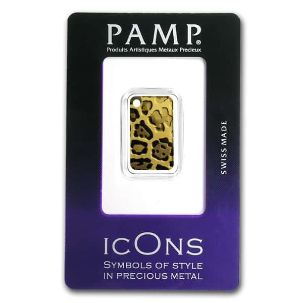 5 gram PAMP Suisse Leopard Skin Gold Ingot Pendant