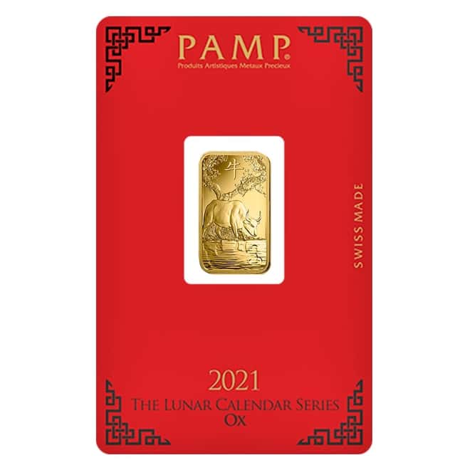 5 gram PAMP Suisse Year of the Ox Gold Bar (In Assay)