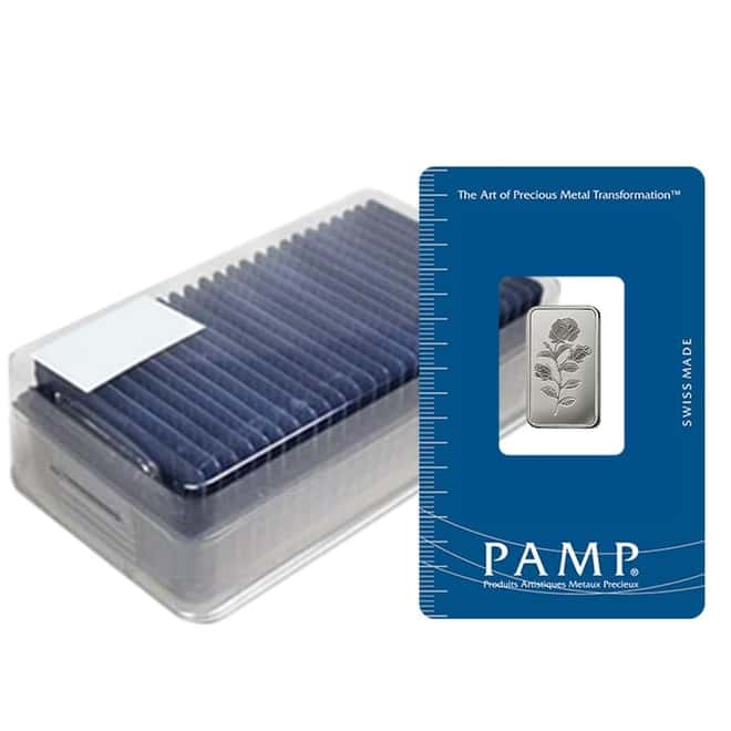 5 Gram Platinum Bar PAMP Suisse Rosa .9995 Fine (In Assay)