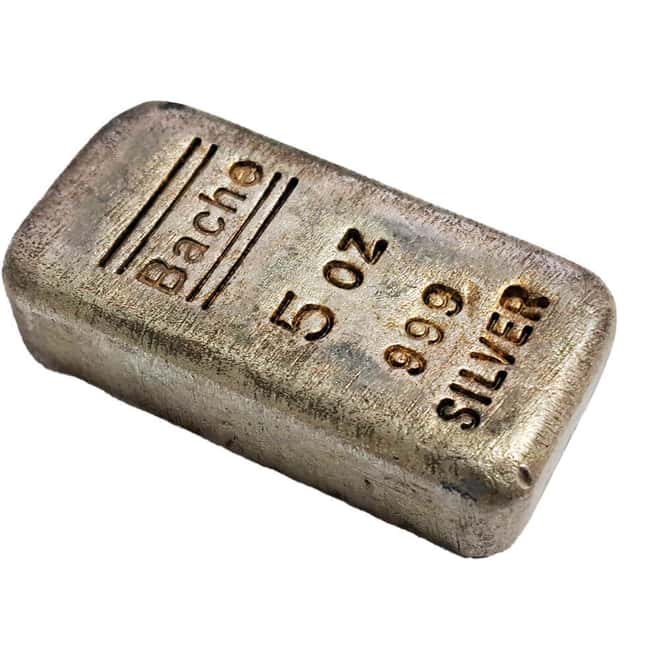 5 oz Bache Silver Bar .999 Fine