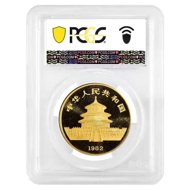 1982 1 oz Chinese Gold Panda PCGS MS 69