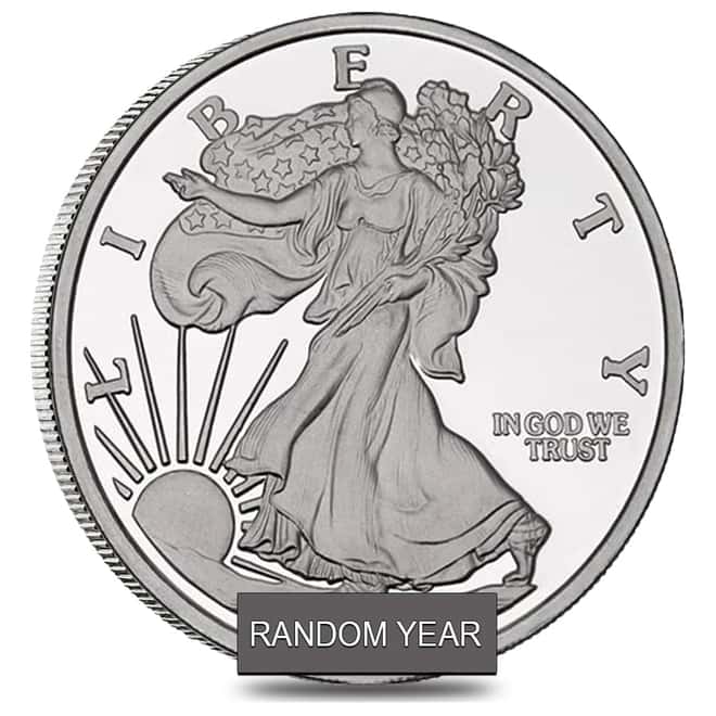 5 oz Eagle Silver Round .999 Silver (Random Year) 