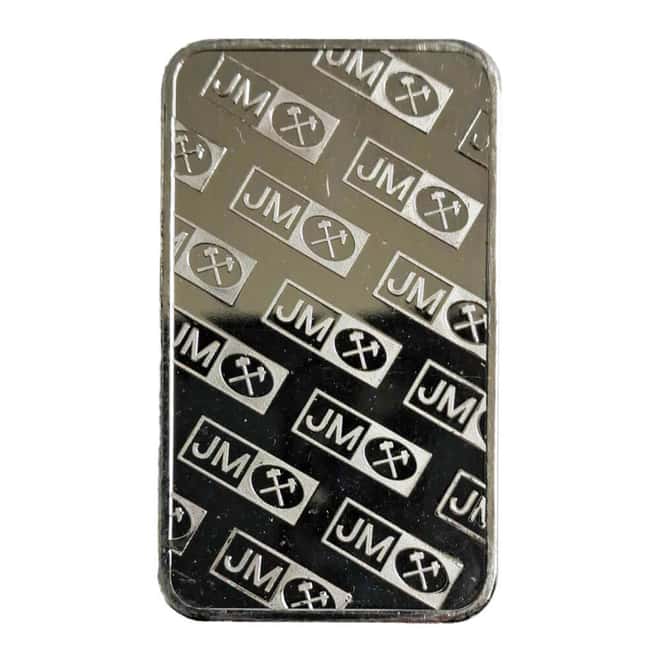 5 oz Johnson Matthey (JM) Vintage Platinum Bar .9995 Fine