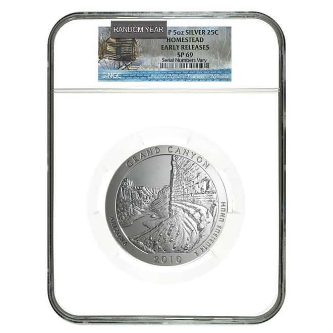 5 oz Silver America the Beautiful ATB NGC/PCGS SP 69 (Random Year)