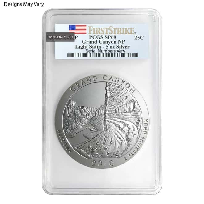 5 oz Silver America the Beautiful ATB NGC/PCGS SP 69 (Random Year)